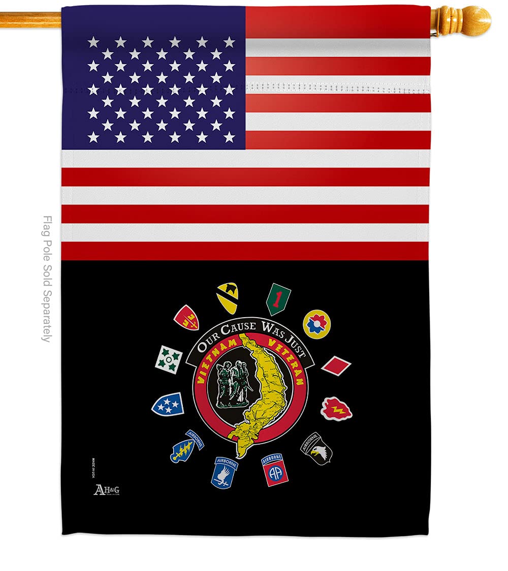 Americana Home & Garden US Vietnam Veteran House Flag 28x40 Inch - Double-Sided Army Armed Forces Vertical Decorative Banner for Yard, Garden & Patriotic Display | Perfect Gift for Veterans & Military Appreciation