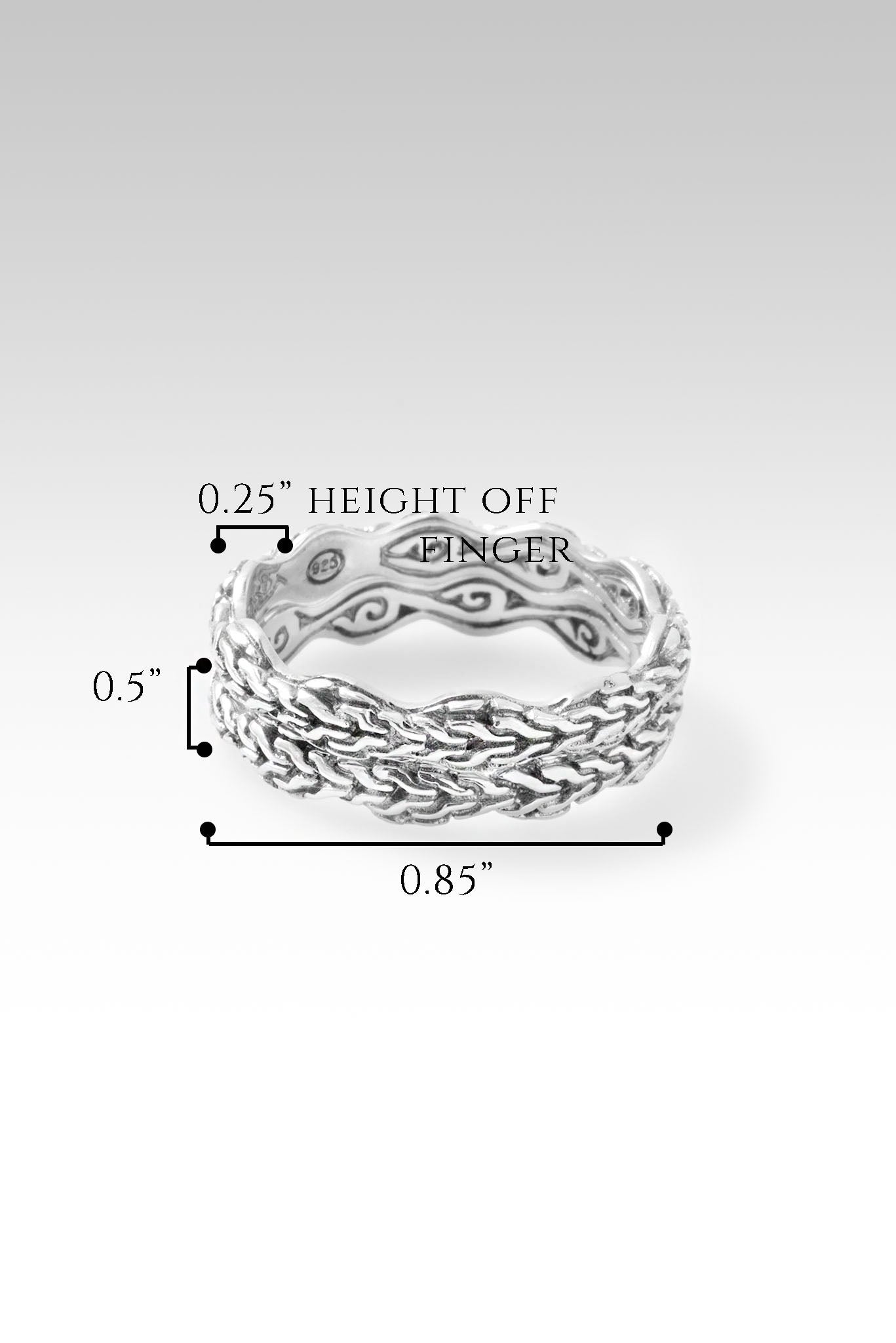 Elegant Chainlink Ring Set of 2 - Sterling Silver Stackable Rings for Women - Perfect for Everyday Wear, Layering & Gift Giving