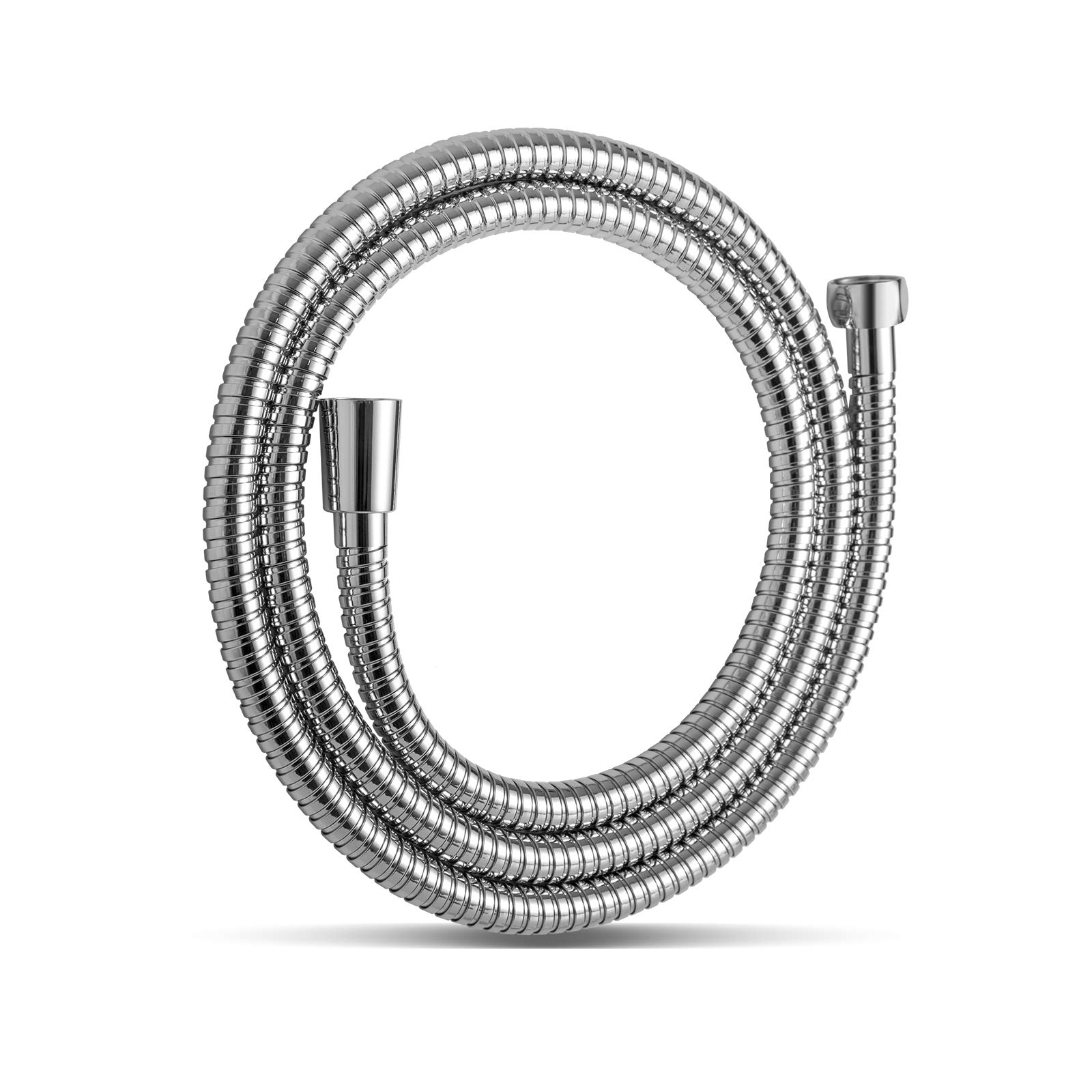 OFFO 100-Inch Stainless Steel Shower Hose - Kink-Free, Electroplated with Brass Insert & Nut - Flexible Extension for Handheld Shower Heads - Perfect for Pet Bathing, Cleaning & Home Use