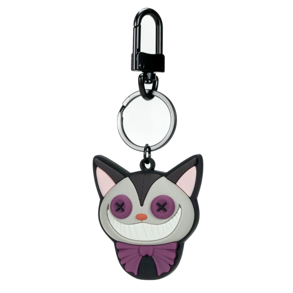 Victorian McGee's Cheshire Cat Keychain - Alice in Wonderland Inspired Metal Key Ring Accessory for Disney Fans, Gifts & Purse Decor