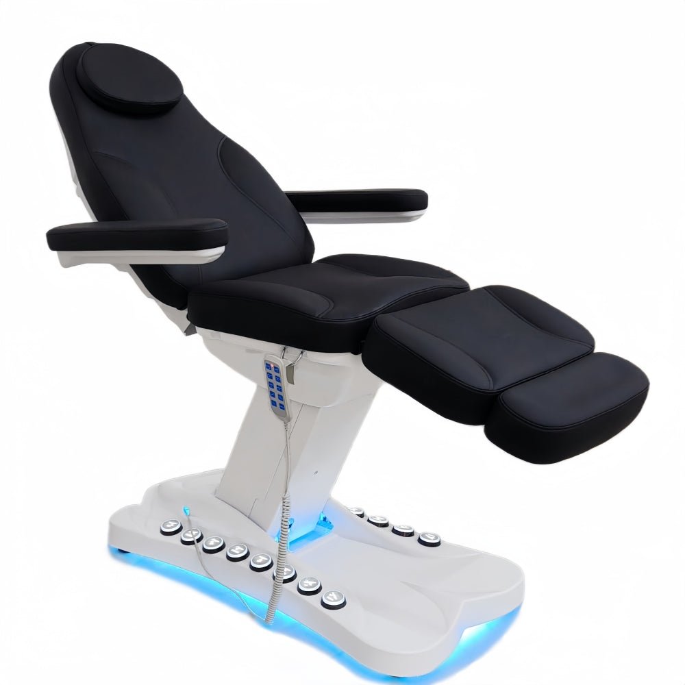 Greenlife Graceful 4 Motor Electric Facial Bed with Silicone Leather - Professional Beauty & Eyelash Extension Chair for Medi Spa & Salon - Perfect for Facial Treatments, Massage Therapy, and Cosmetic Procedures