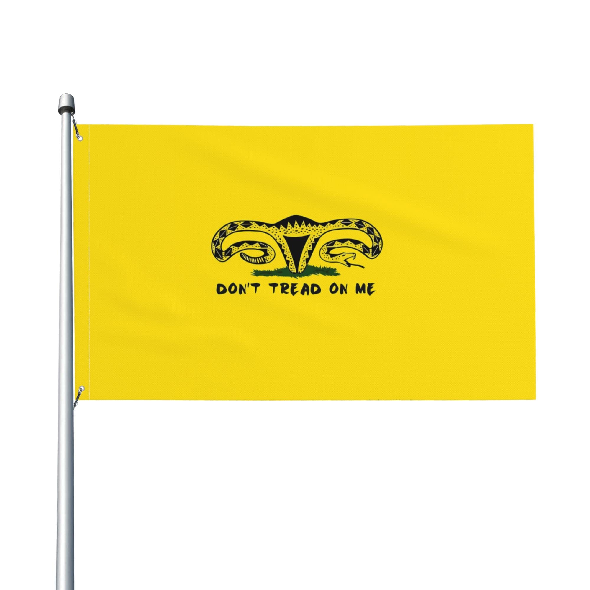 Don't Tread On My Uterus Pro Choice Feminist Flag - 3x5 Ft Women's Rights Banner with Grommets - Durable Polyester Outdoor Decoration for Protests, Rallies & Home Display