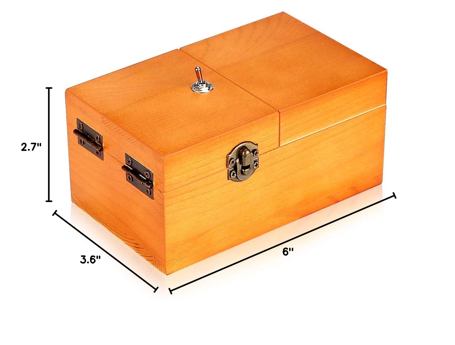 Calary Useless Box - Self-Turning Wooden Storage Box Machine (Fully Assembled) | Fun Desk Gadget for Adults & Kids | Perfect for Office Pranks, Stress Relief & Unique Gifts