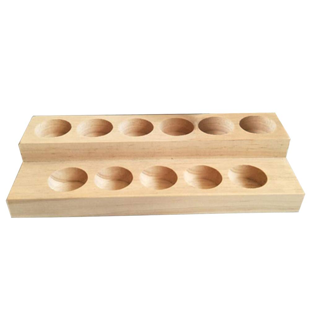 F Fityle Essential Oils Storage Rack & Nail Polish Holder - Wooden Tabletop Display Stand for Desk Organization | Perfect for Aromatherapy, Salon, Spa & Home Decor