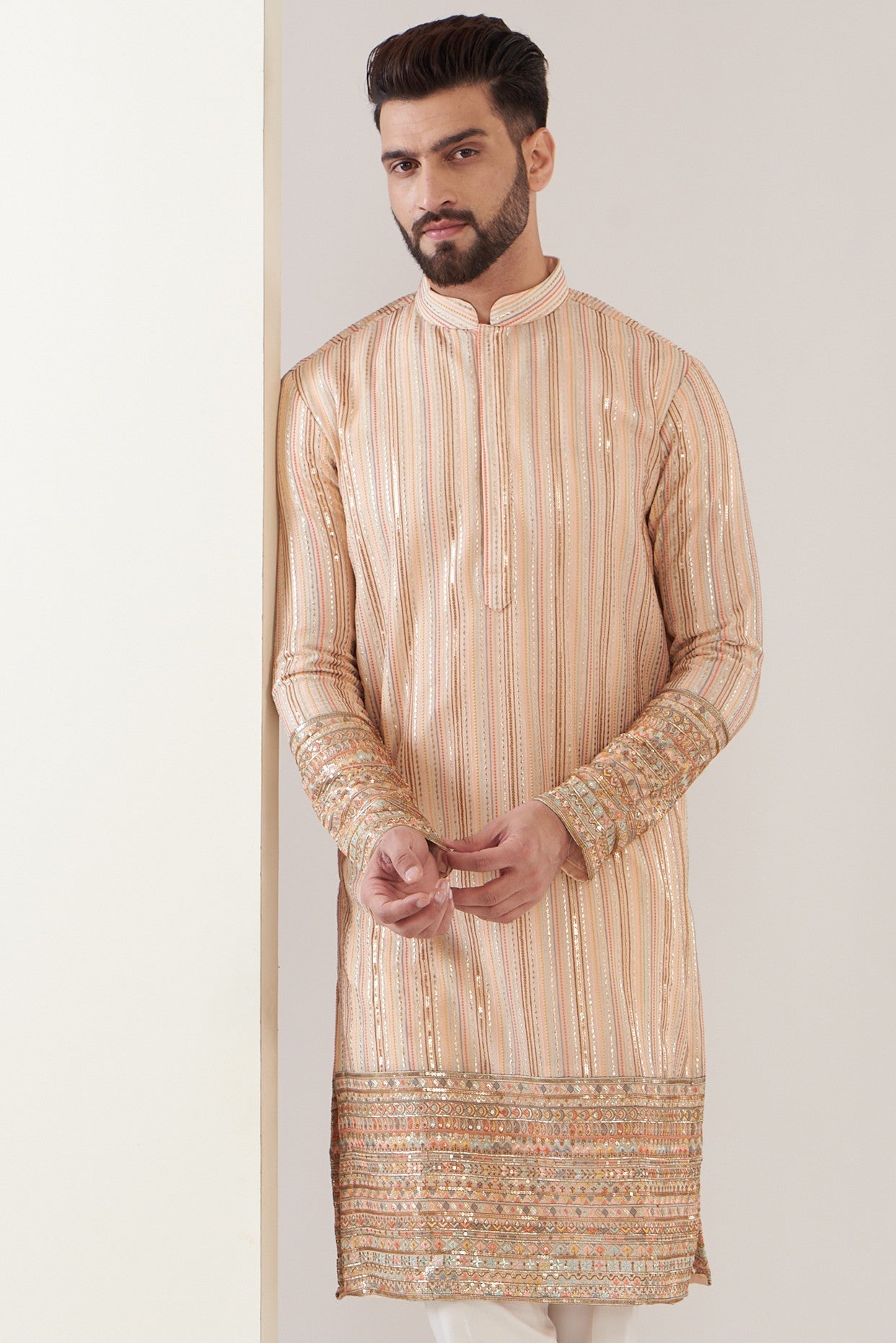 Elegant Pink Embroidered Kurta for Women - Traditional Indian Tunic Top for Casual Wear & Festive Occasions