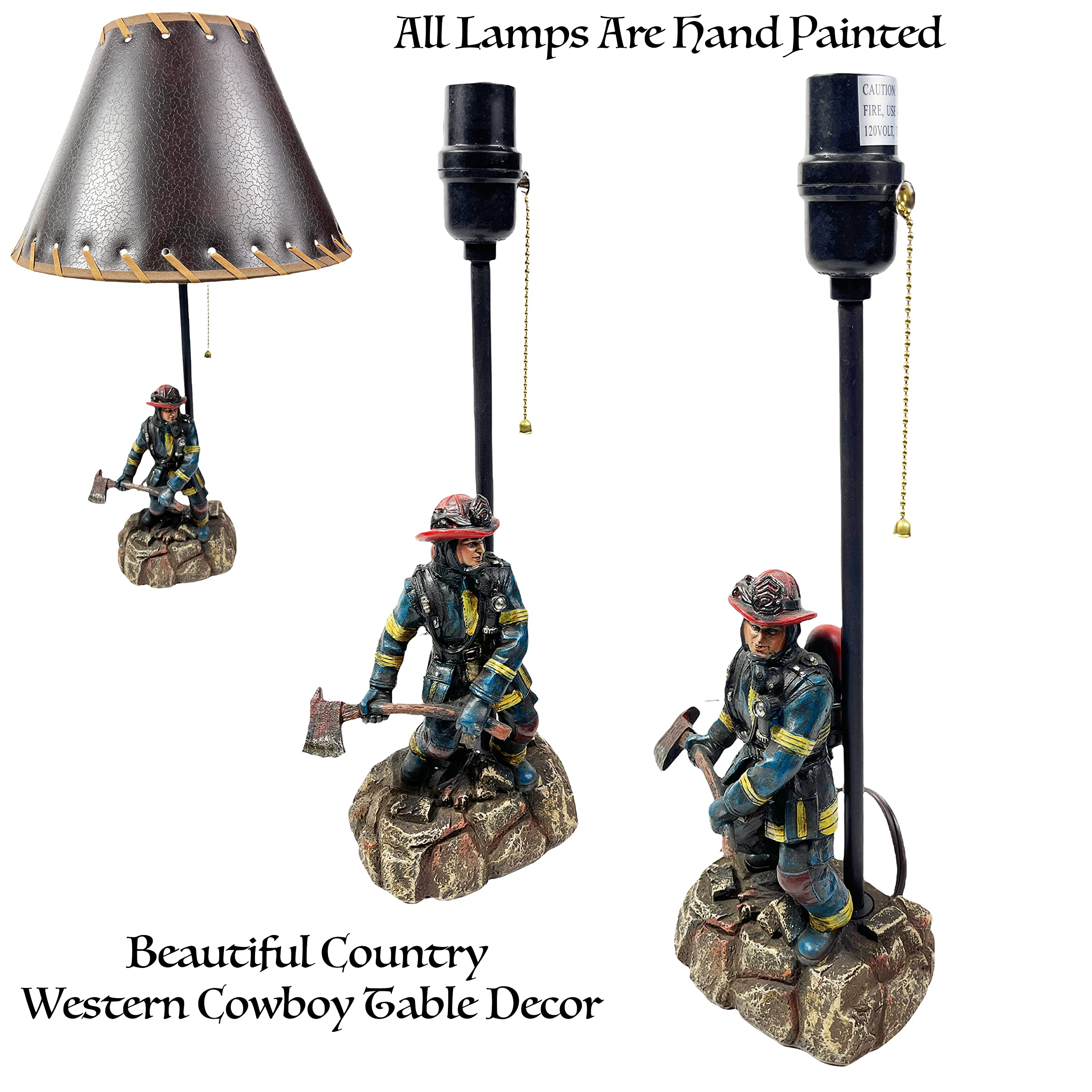 Firefighter Boot and Helmet Desk Lamp - 12