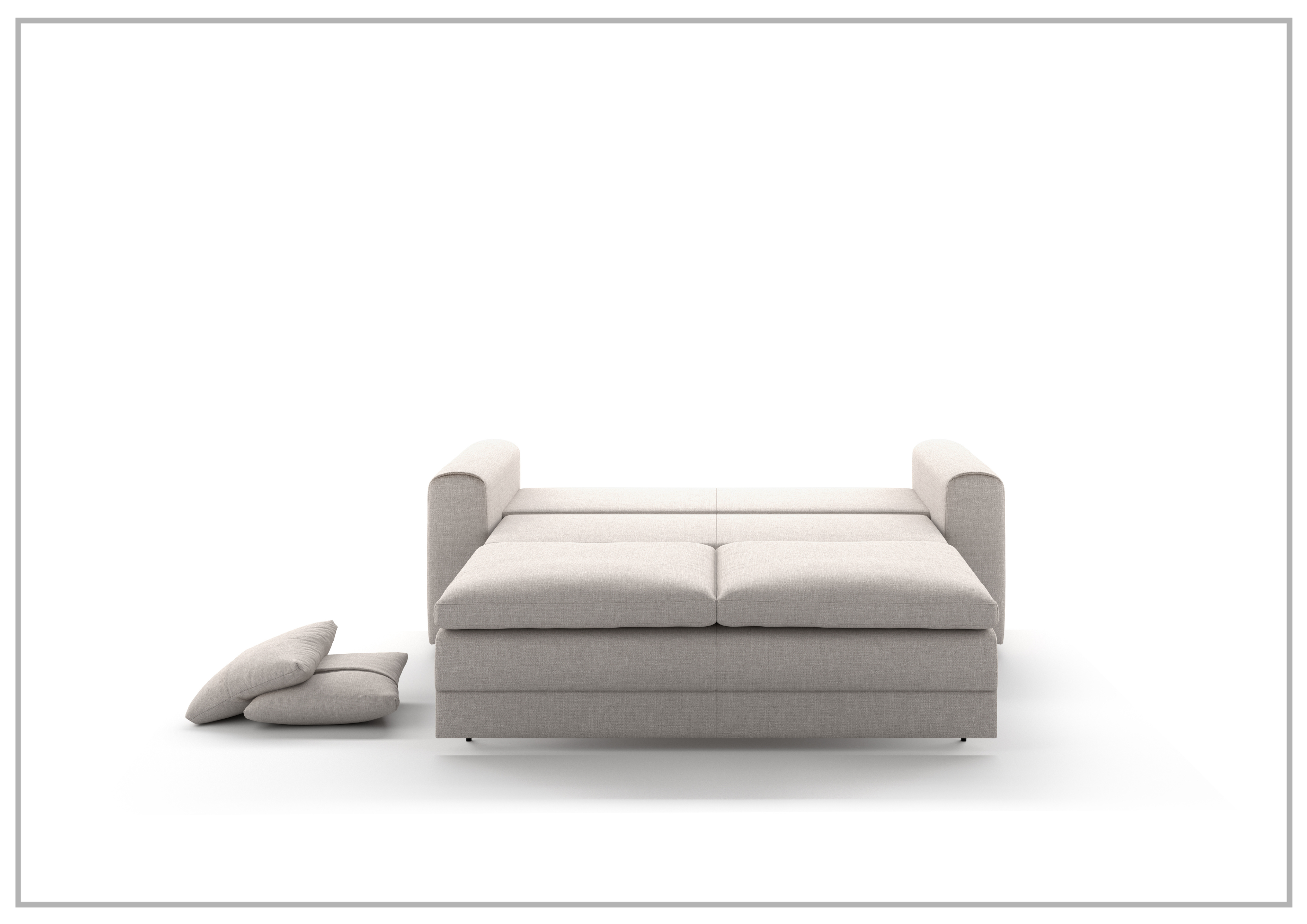 Luonto Cove Sleeper Sofa with Pillow Top Plush Seating & One-Touch Hybrid Deluxe Mechanism - Convertible Bed for Small Spaces, Guest Room & Apartment Living