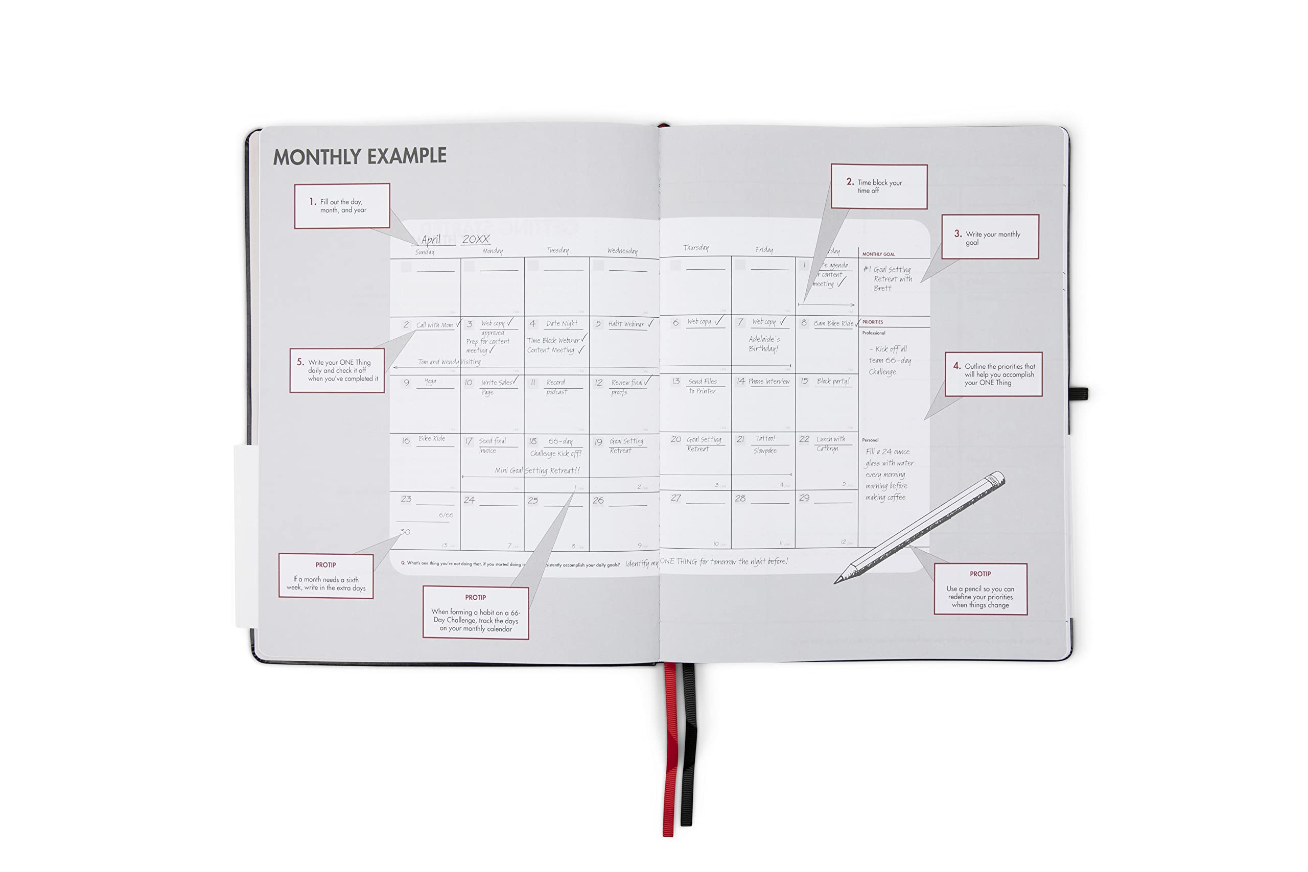 The ONE Thing 2024-2025 Undated Planner - Daily Weekly Monthly Productivity Organizer for Work, Business & Personal Goals | Perfect for Professionals, Students & Entrepreneurs to Boost Time Management & Achieve Success