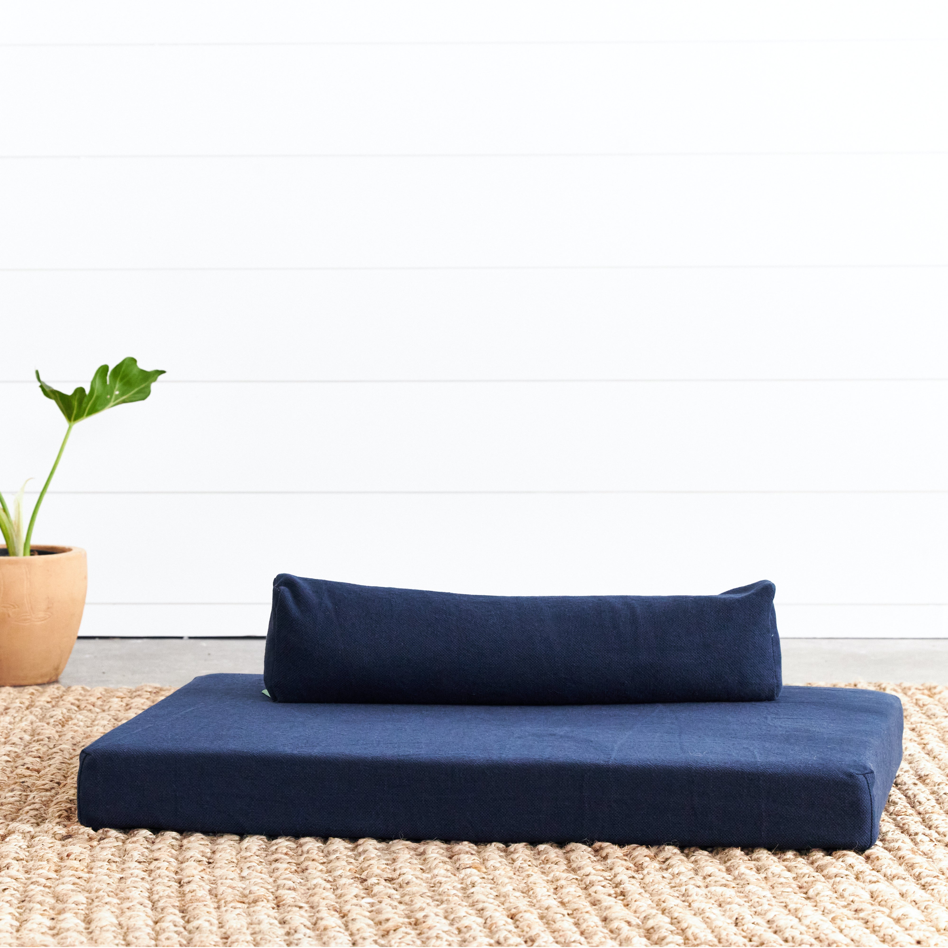 Organic Dog Bed with Pillow Bolster - Orthopedic Support for Large & Small Dogs - Washable & Non-Slip Pet Bed - Perfect for Crates, Floors & Home Use