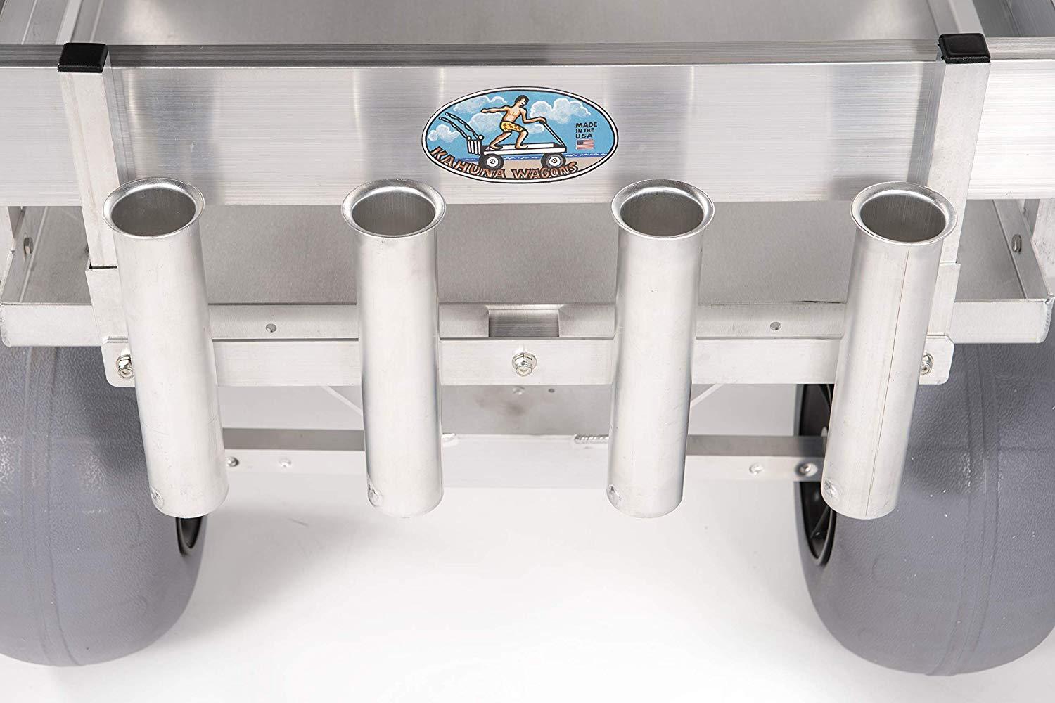 Alumacart Big Kahuna ALUM115 Heavy-Duty Rust-Resistant Beach & Fishing Wagon with Rod Holders - Perfect for Sand, Camping, and Outdoor Adventures