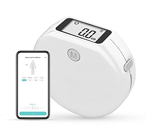 Ugramo Smart Tape Measure with Bluetooth & App - Digital Body Measuring Tape for Fitness, Weight Loss, Muscle Gain Tracking - Retractable Tape Measures Body Circumference in Inches & cm - Perfect for Home Gym, Personal Training & Bodybuilding Progress