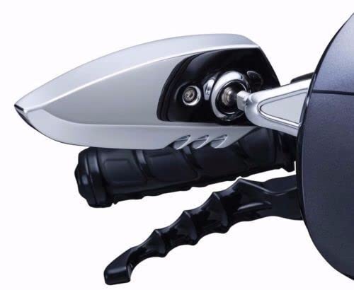 Kuryakyn Chrome Fairing Mounted Scythe Knife Shaped Mirrors for Harley Touring 2014-2018 | Compatible with RPM | Motorcycle Safety & Style Upgrade for Long Rides