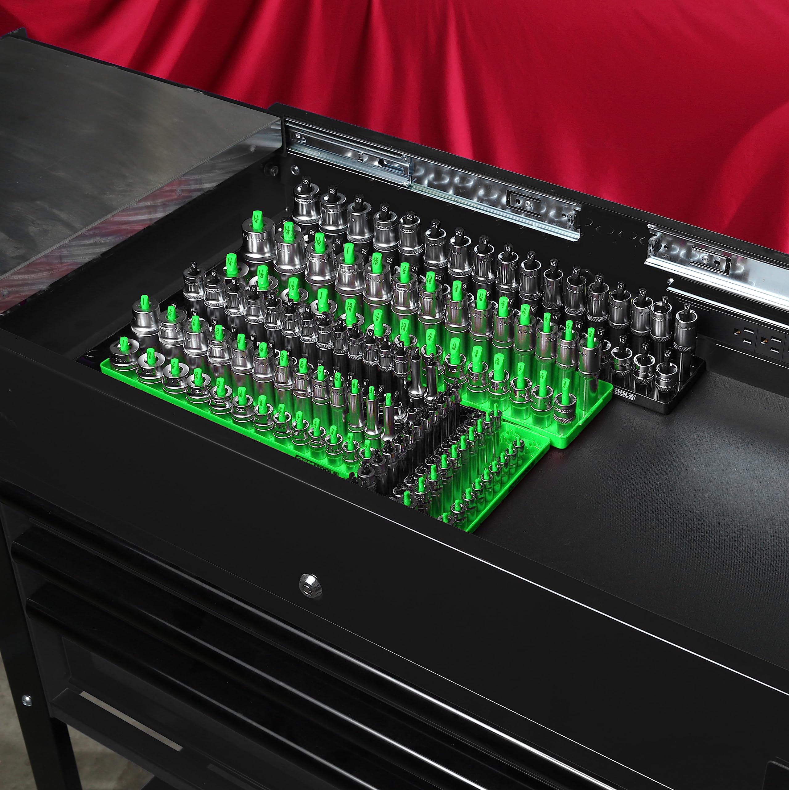 OEMTOOLS 22233 6-Piece Socket Organizer Set for 1/4