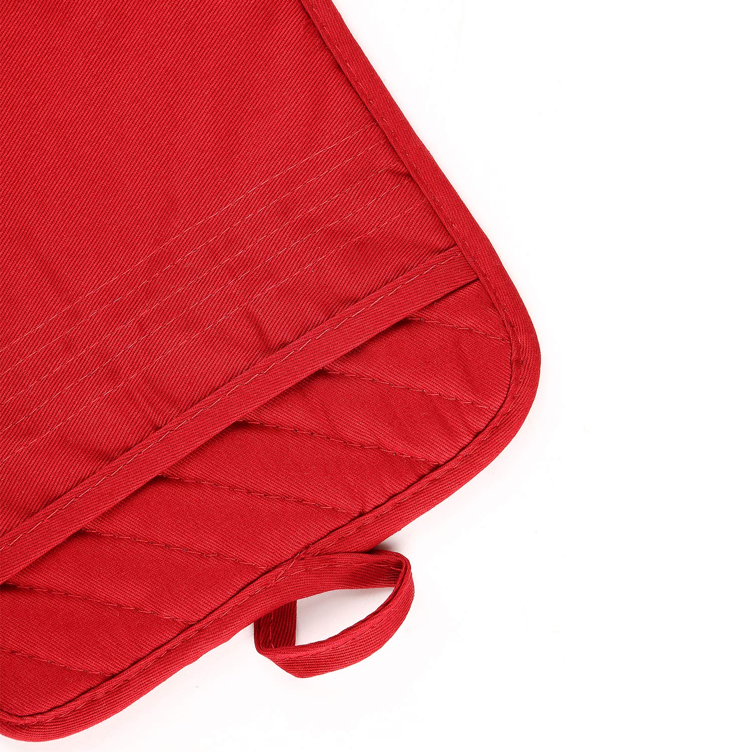 Heat Resistant Cotton Oven Pot Holder Set of 3 with Pockets - 7