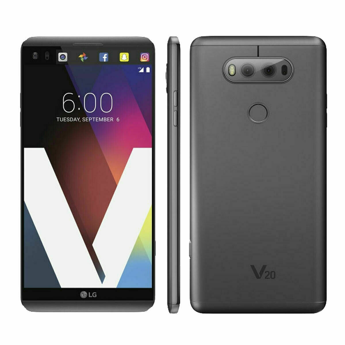 LG V20 H918 64GB Titan (T-Mobile) 4G LTE Android Smartphone - Unlocked GSM Cell Phone for Streaming, Gaming & Productivity