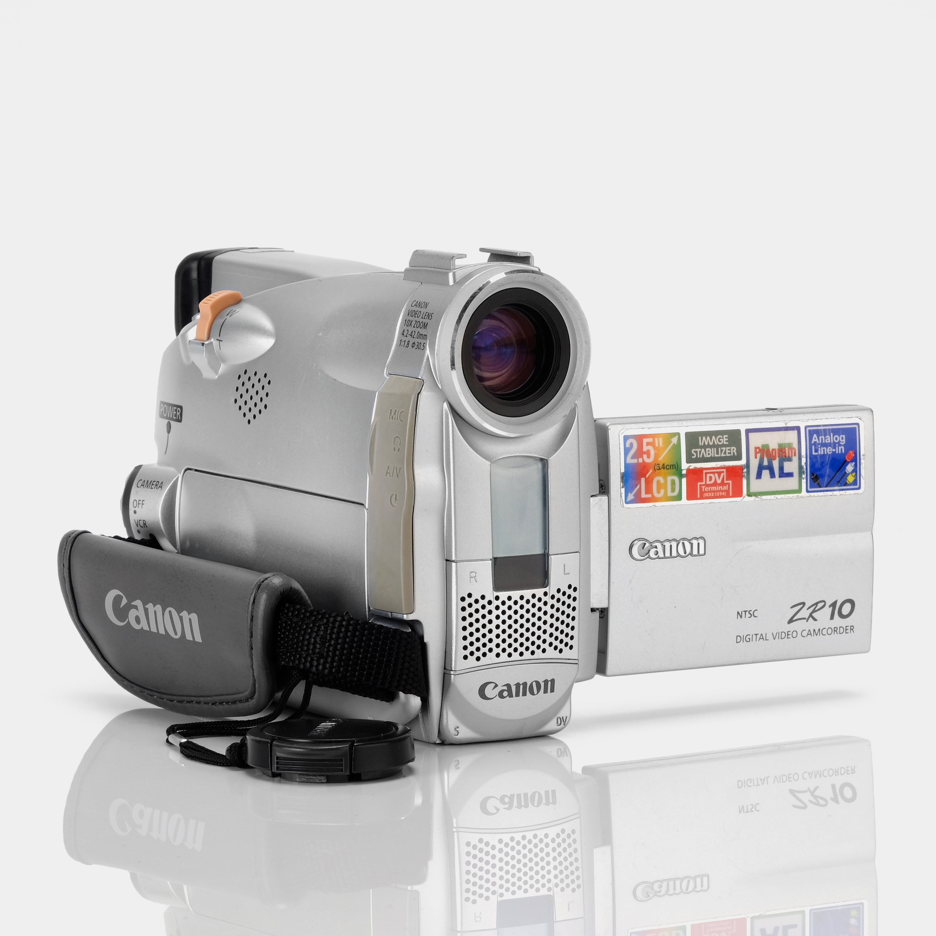 Canon ZR10 MiniDV Digital Video Camcorder - HD Recording, 20x Optical Zoom, Compact & Lightweight for Travel Vlogging, Family Events, and Home Movies