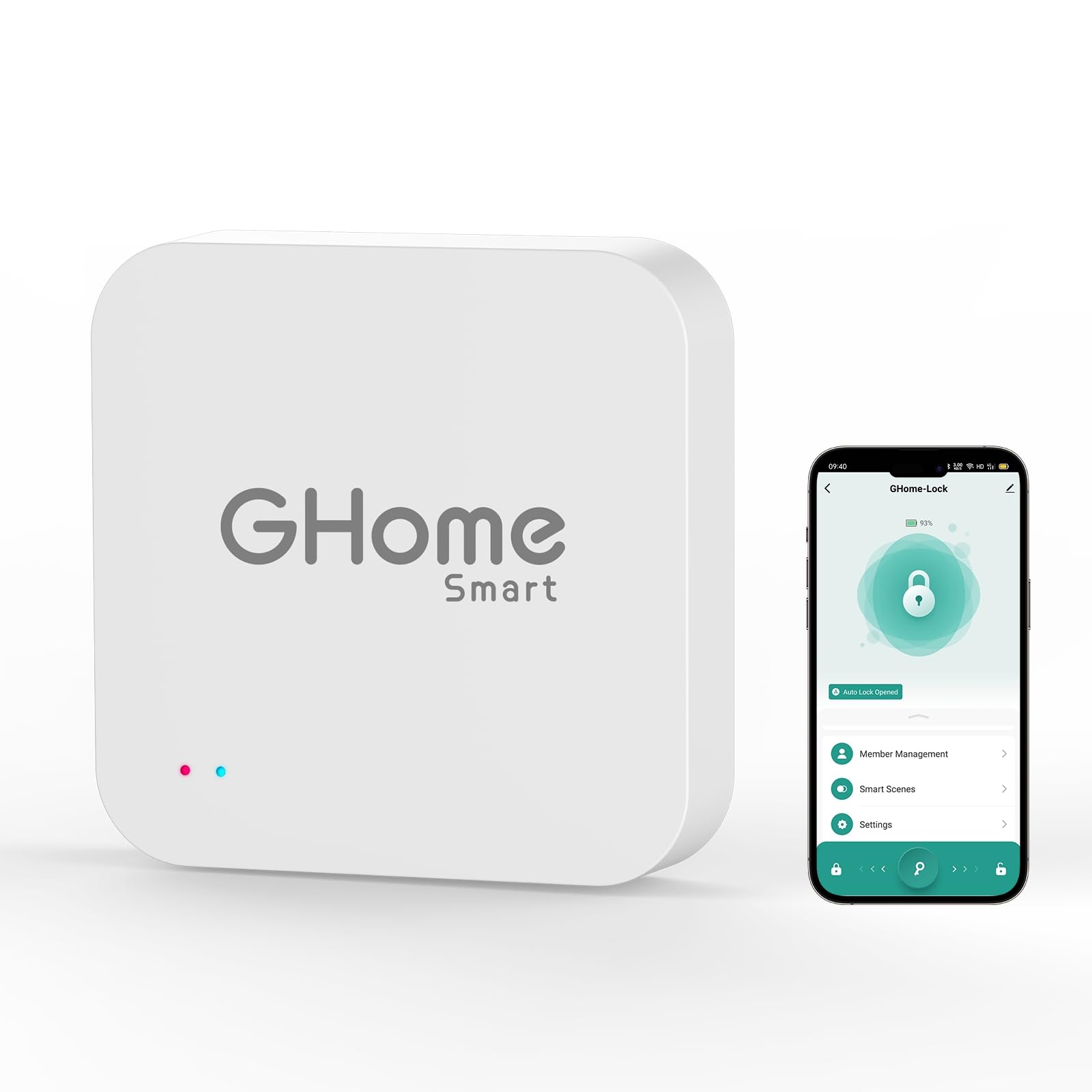GHome Smart Tuya Bluetooth & WiFi Gateway - Mini Hub for Smart Door Locks & Tuya Devices | Compatible with Alexa, Google Assistant & Smart Life App | Remote Control via 2.4GHz WiFi | Perfect for Smart Home Automation & Security Systems
