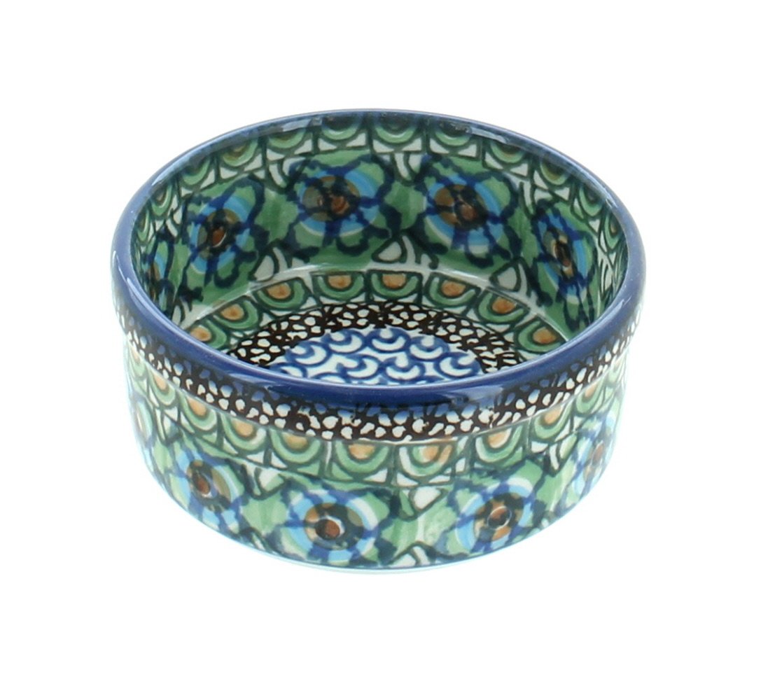 Blue Rose Polish Pottery Mardi Gras Small Ramekin - Handcrafted Ceramic Bowl for Desserts, Dips & Serving | Perfect for Parties, Holidays & Home Decor