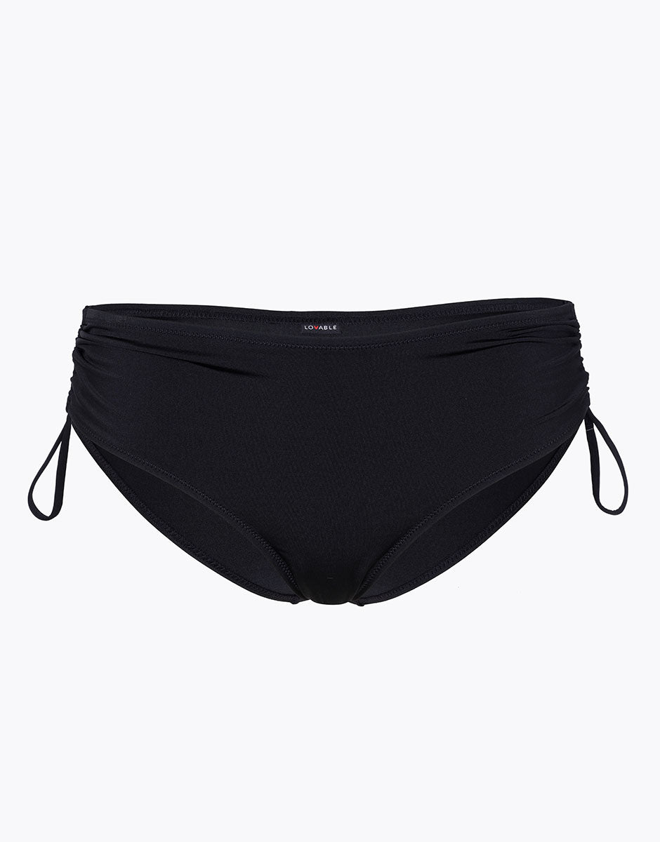 High Waist Essential Micro Microfiber Black Swimwear Slip with Drawstring - Perfect for Beach, Pool, and Summer Vacations