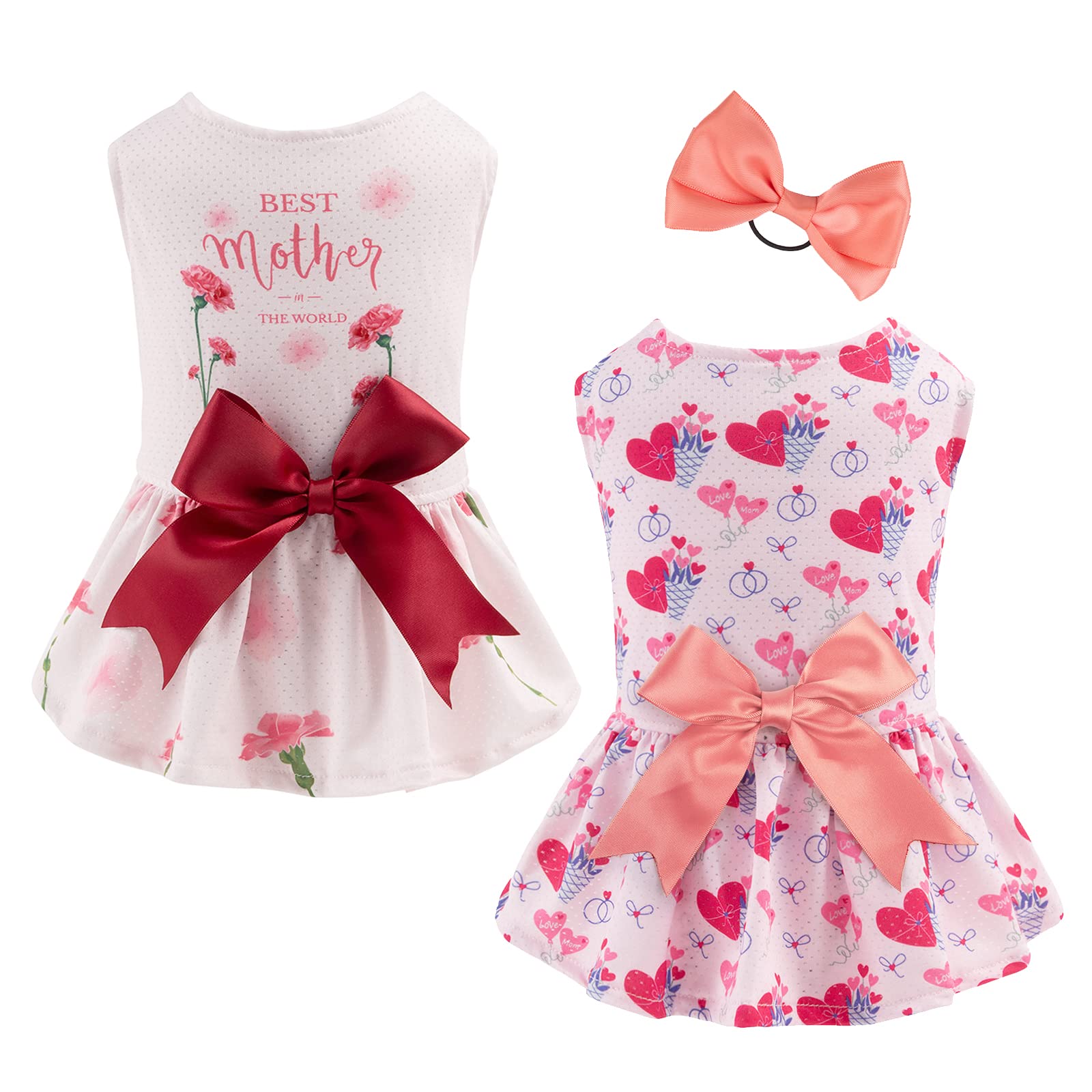 CuteBone Dog Dress Puppy Skirt - Adorable Pet Clothes for Small Dogs & Cats | Perfect for Birthday Parties, Photo Shoots & Special Occasions