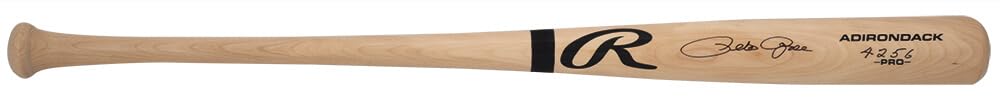 Authentic Pete Rose Signed Pro Blonde Baseball Bat with 4256 Hits - Perfect for MLB Collectors, Sports Memorabilia Displays & Baseball Fan Gifts