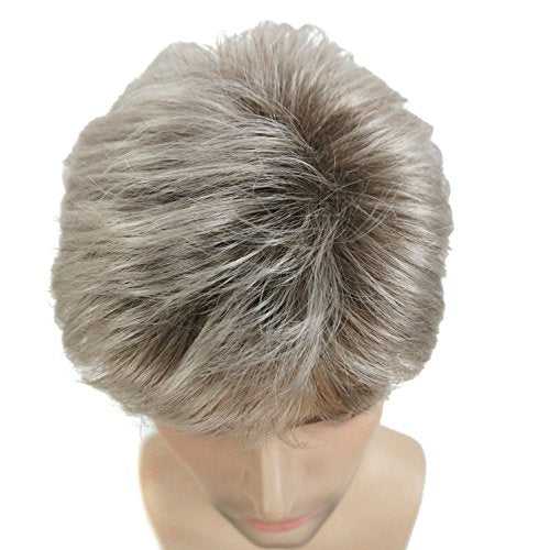 Short Straight Synthetic Men's Wig - Natural Look & Comfortable Fit for Cosplay, Costumes & Daily Wear