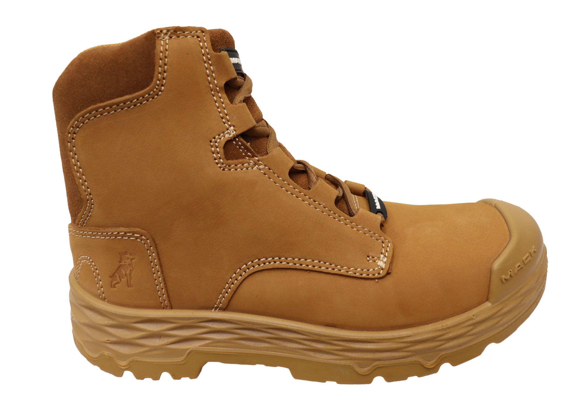 Mack Men's Force Leather Steel Toe Safety Work Boots with Side Zipper - Durable Construction for Industrial & Warehouse Work Environments