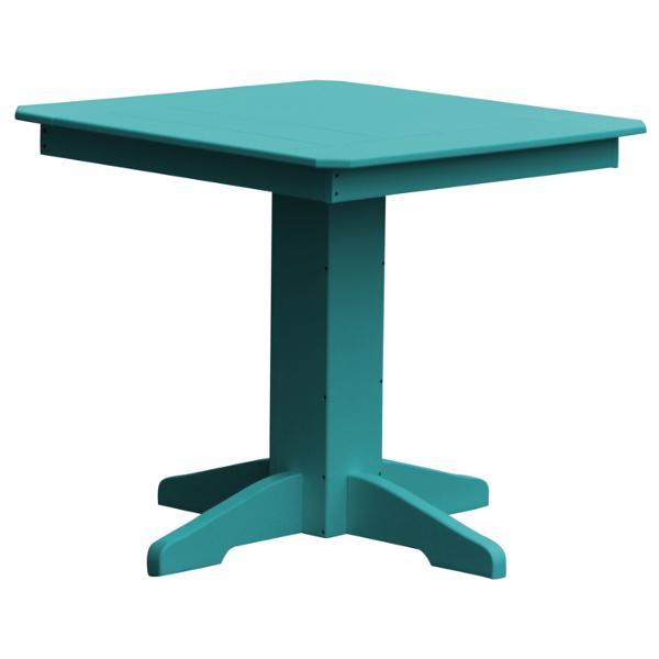 Eco-Friendly Recycled Plastic Square Dining Table - Durable & Sustainable Outdoor/Indoor Use for Patio, Garden, or Kitchen