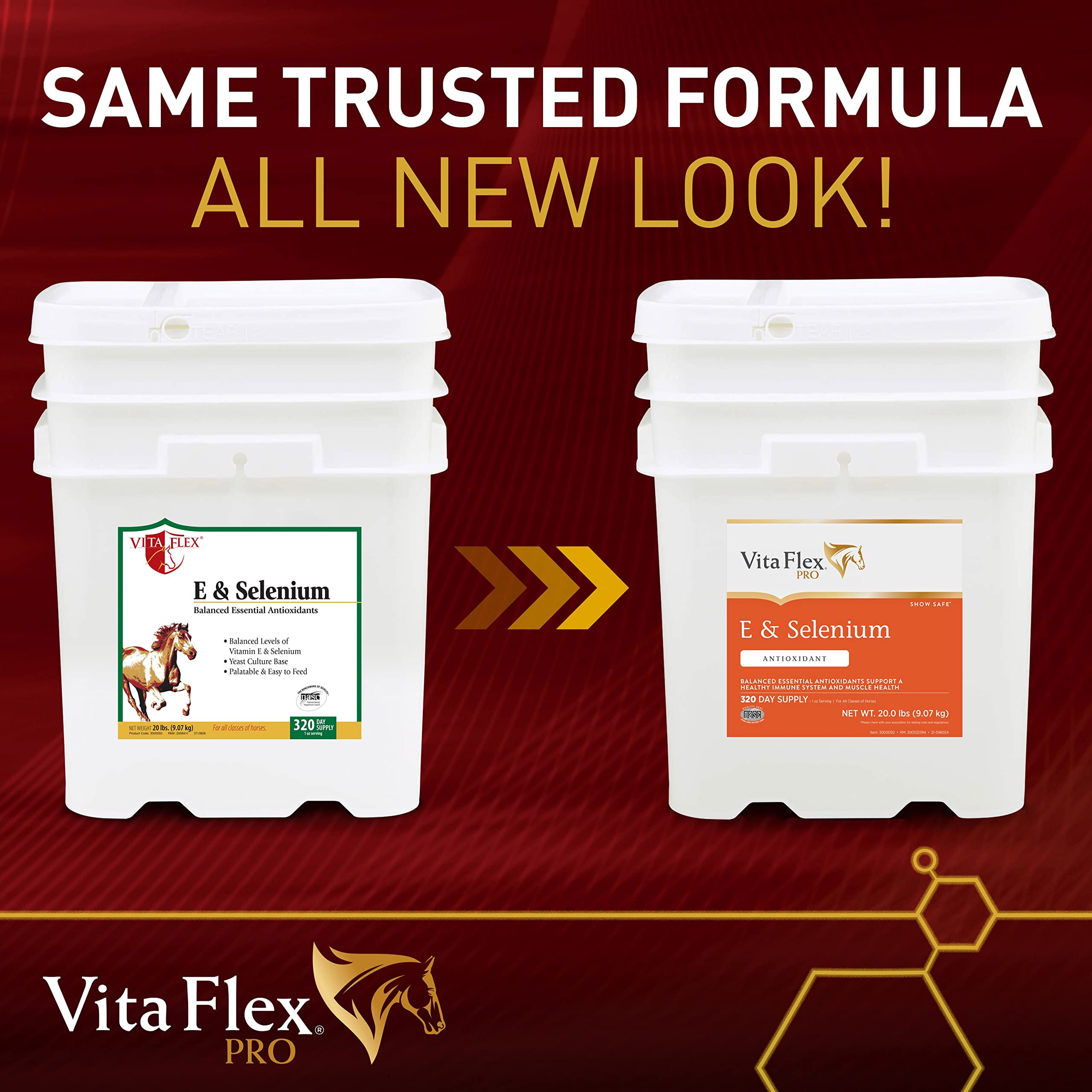 **Pro E & Horse Selenium Supplement – Essential Antioxidants for Equine Health – 20 lb (320-Day Supply) – Supports Immune System & Muscle Recovery**    *(Use for: Performance Horses, Breeding Mares, Senior Horses & General Equine Wellness)*