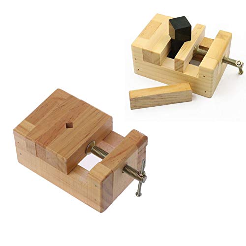 Mini Wood Flat Vise Clamp-On Bench Vise - Heavy Duty Woodworking Tool for Carving, Engraving & DIY Projects - Perfect for Workshop, Garage & Crafting