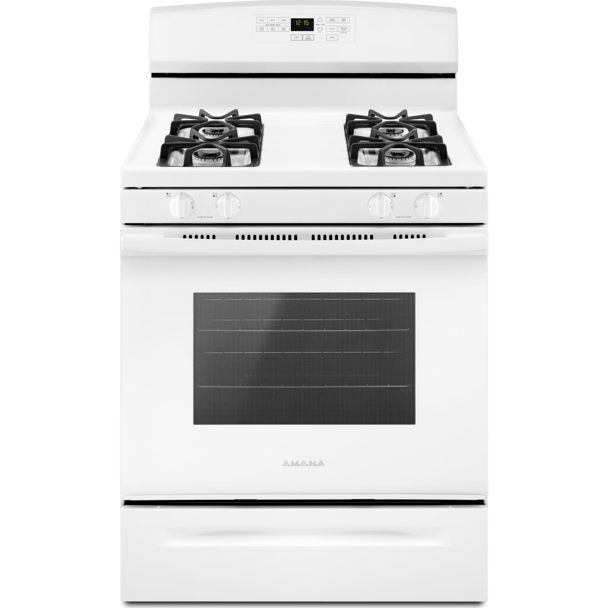 Amana AGR6603SFW 30 Inch Gas Range - White | 5 Burner Stove with Convection Oven | Perfect for Home Kitchen & Restaurant Cooking