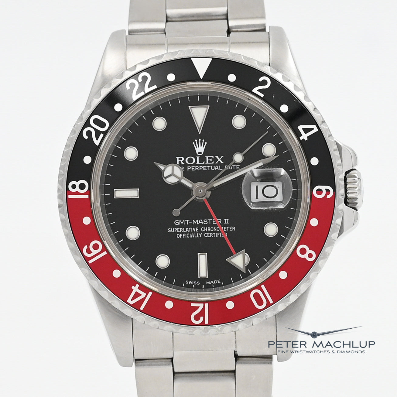 Vintage Rolex GMT-Master II 16710 Pepsi Bezel Stainless Steel Watch 1988 - Perfect for Travel, Business & Luxury Collectors
