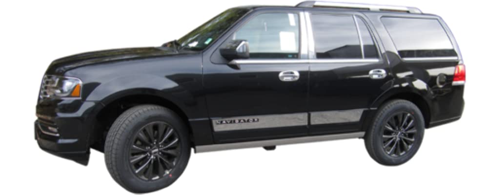 2015-2017 Lincoln Navigator 12-Piece Stainless Steel Wheel Well Trim Kit - 1.5
