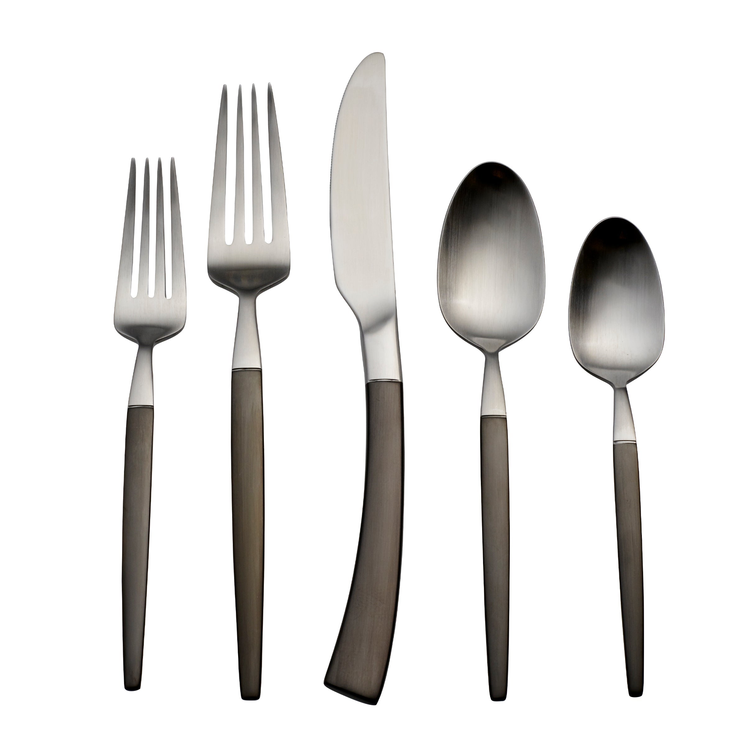 Adjacent Midnight 20-Piece Stainless Steel Flatware Set - Elegant Silverware for Fine Dining, Dinner Parties & Everyday Use