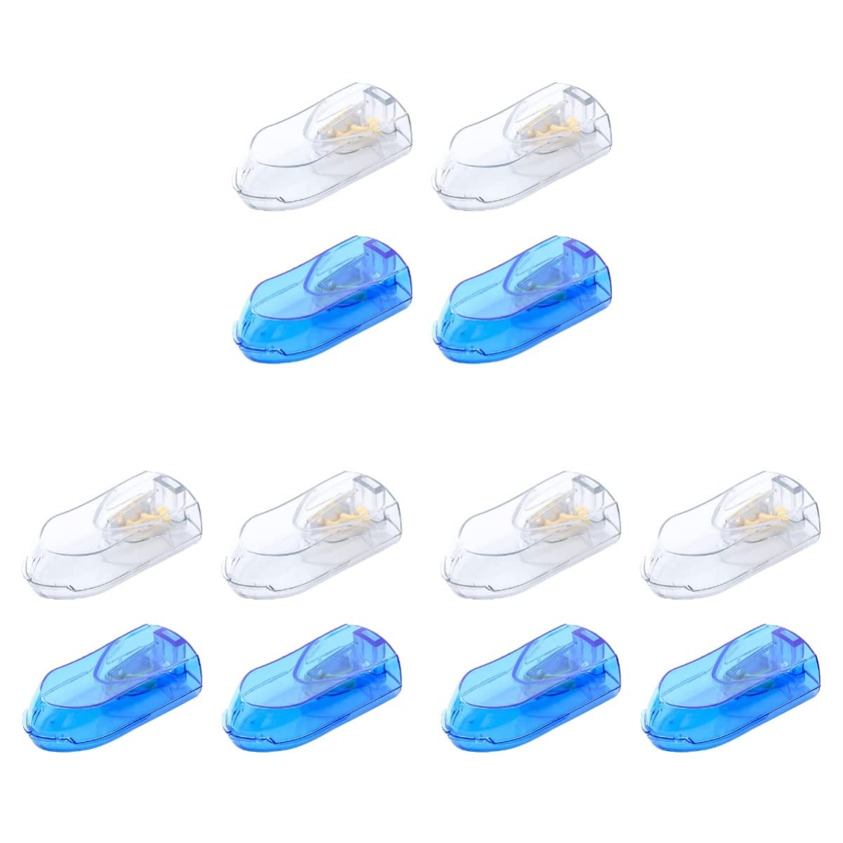 12-Piece Stainless Steel Multifunctional Pill Crusher & Cutter Set - Mini Medicine Organizer, Tablet Splitter, Grinder for Vitamins & Pills - Perfect for Travel, Home Use & Healthcare Storage (Transparent Case Included)
