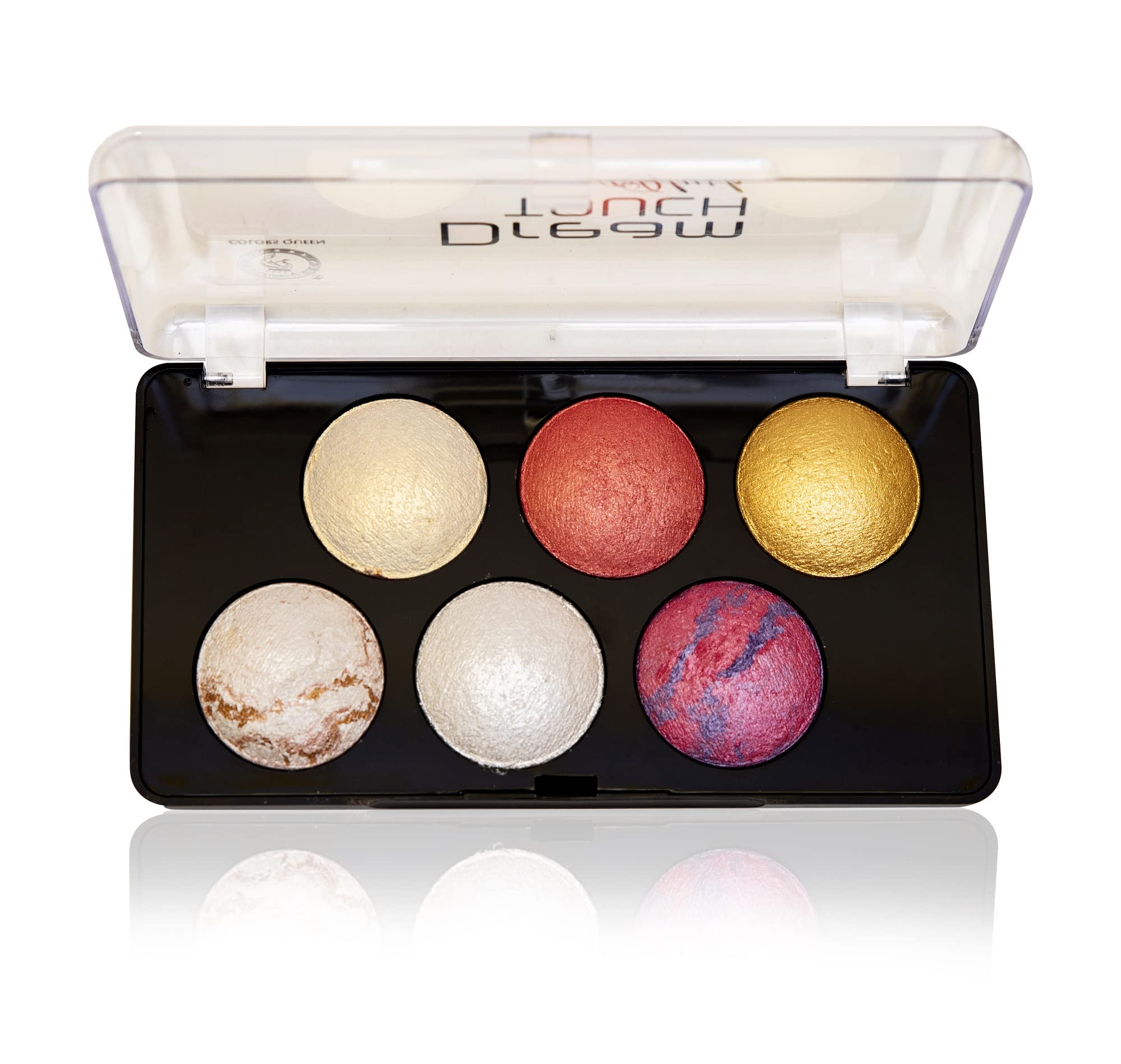 Colors Queen Dream Touch Blusher & Highlighter Palette - Shimmery Finish, Highly Pigmented & Blendable Makeup Palette | Lightweight Long-Lasting Multicolor Face Blush (18g) | Perfect for Daytime Glow & Nighttime Makeup Looks