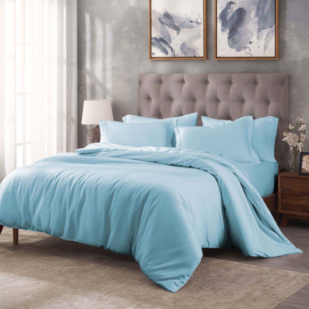 Premium Egyptian Cotton 400 Thread Count Duvet Cover Set - Ultra Soft & Breathable Bedding for Luxury Hotels & Master Bedrooms