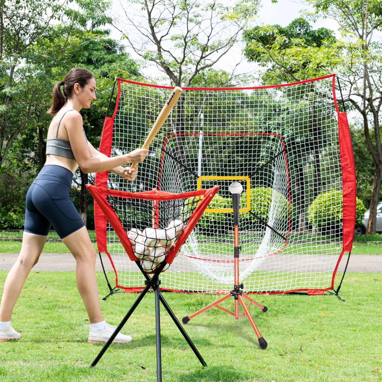 Eastgoing Portable Baseball & Softball Caddy - Lightweight Travel Ball Holder for Baseball & Softball Practice, Games & Training - Perfect for Coaches, Players & Teams On-The-Go