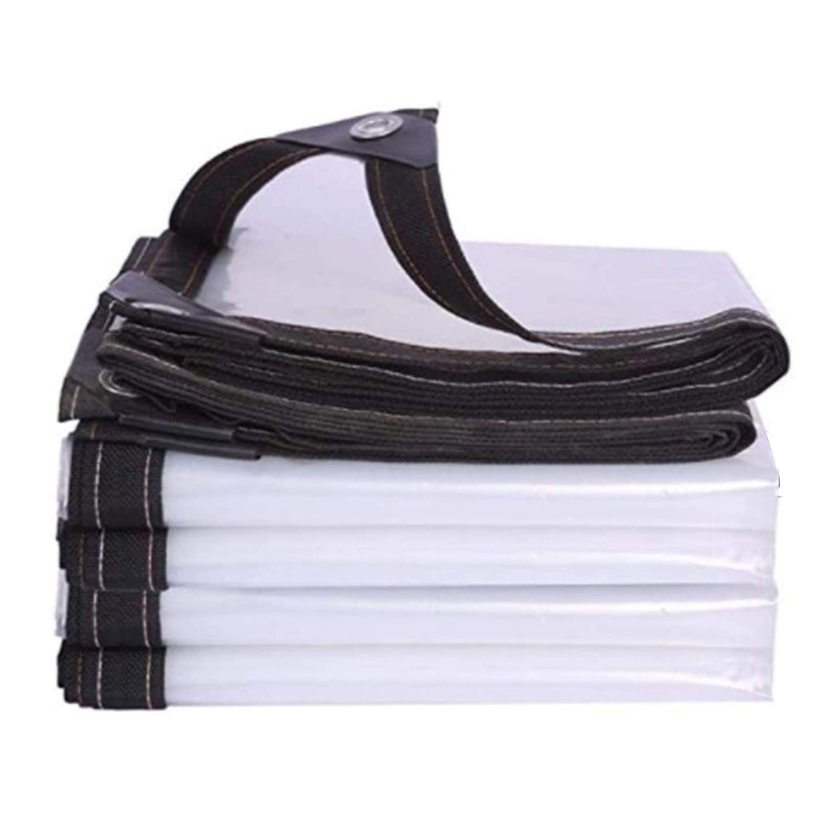 Clear Heavy Duty Waterproof Tarp 13x20ft - 5 Mil Thick Transparent Poly Tarpaulin with Grommets for Greenhouse, Plastic Mulch, Camping Cover & Outdoor Protection