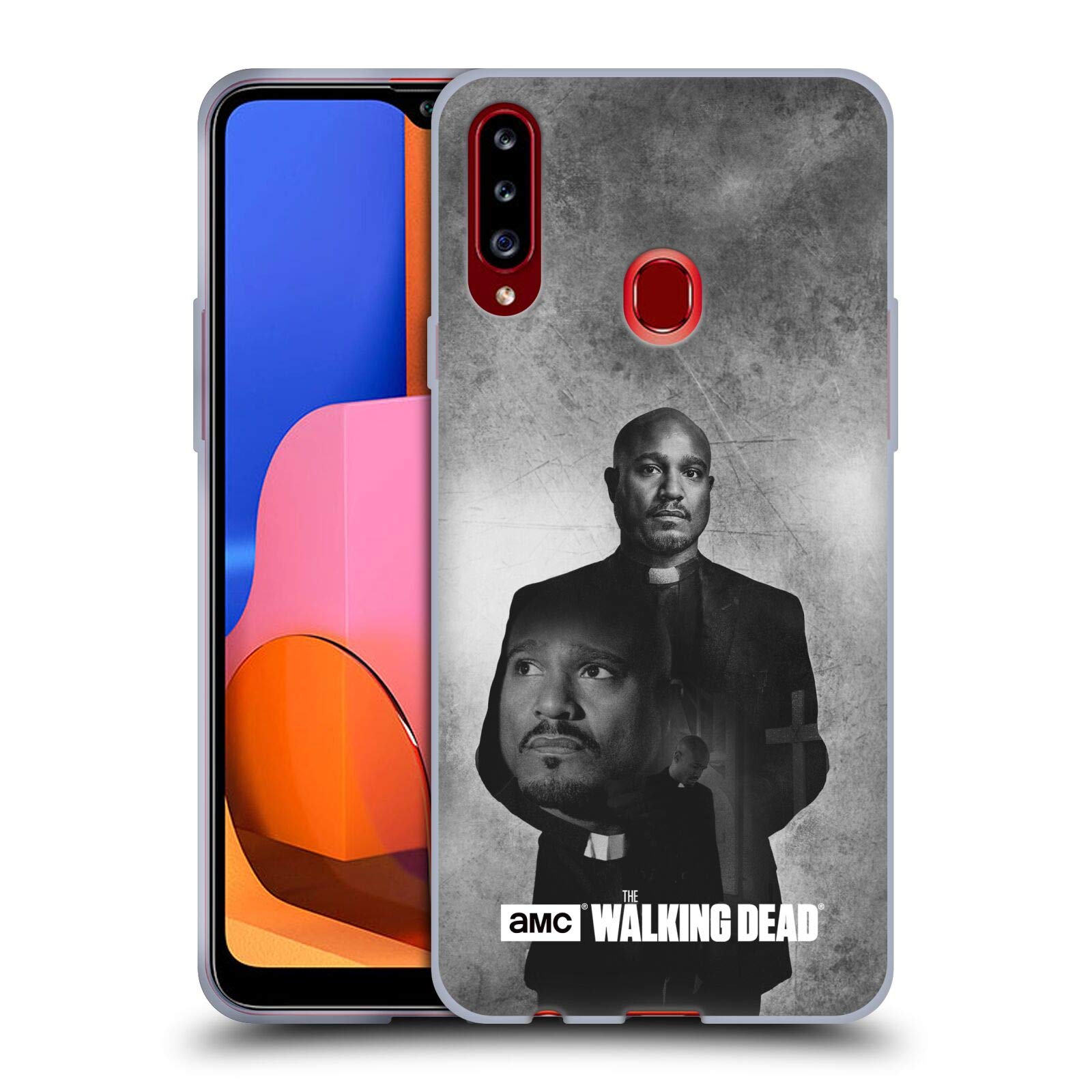 Officially Licensed AMC The Walking Dead Gabriel Soft Gel Case for Samsung Galaxy A20s (2019) - Double Exposure Design, Durable Protection for Everyday Use, Perfect for Fans and Show Enthusiasts