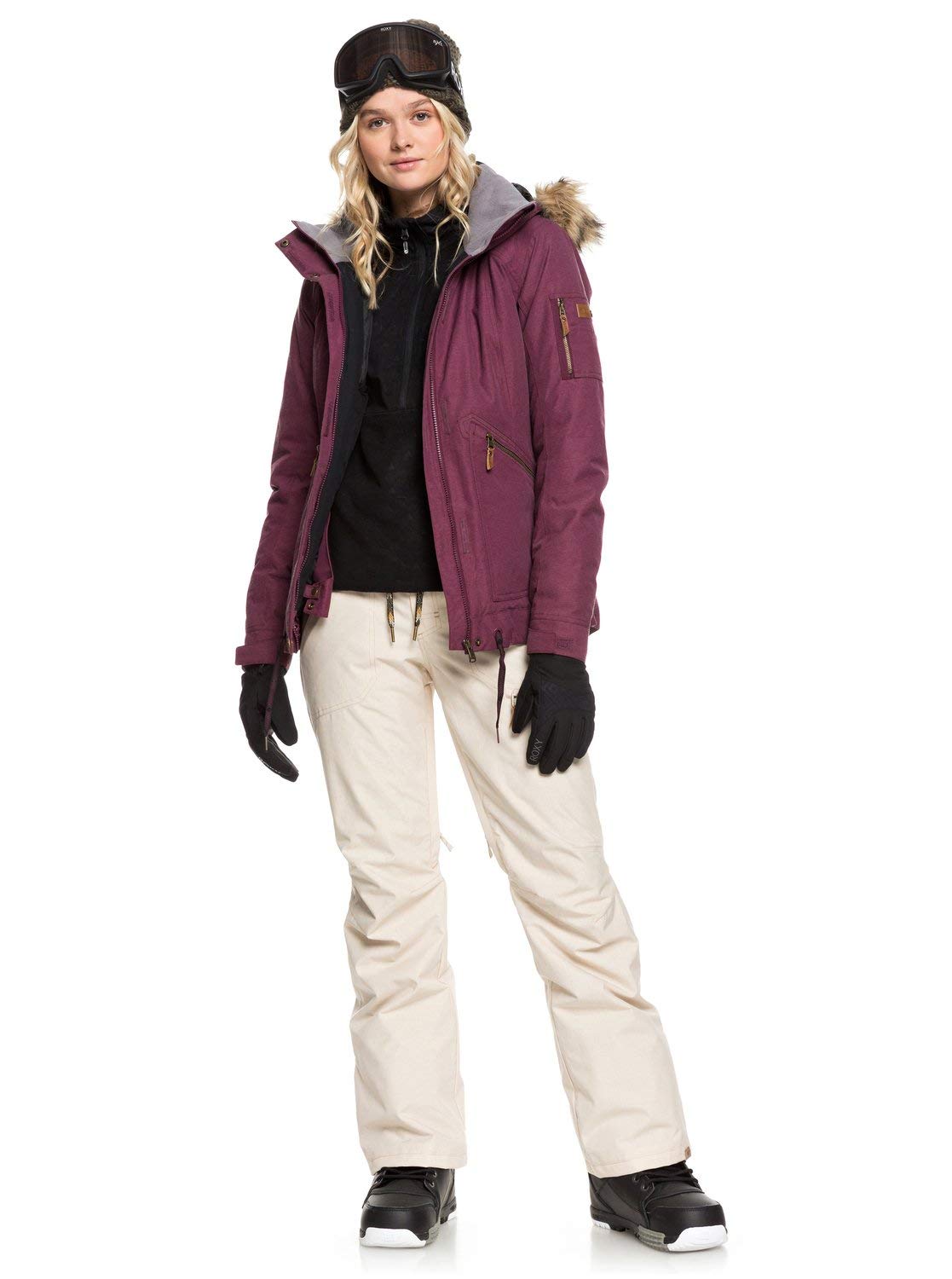 Roxy Women's Meade Jacket - Waterproof Windbreaker for Hiking, Running & Outdoor Activities | Lightweight & Stylish Winter Coat