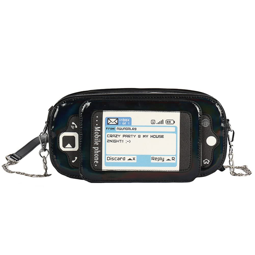 Retro Crossbody Phone Bag for Women - Solid Color Shoulder Purse for Daily Use