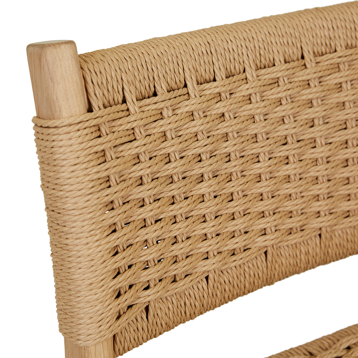 Anton Paper Cord Bar Stool - Natural Woven Seat, Adjustable Height, Modern Kitchen & Dining Room Furniture for Home, Bar, Cafe, and Restaurant Use