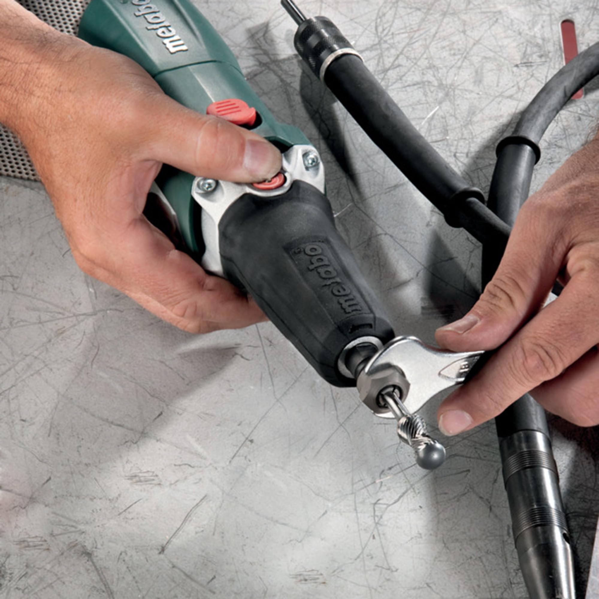 Metabo GE 950 G Plus 8.5-Amp 950-Watt High Torque Die Grinder with Variable Speed (2500-8700 RPM) - Perfect for Metalworking, Automotive Repair & DIY Projects