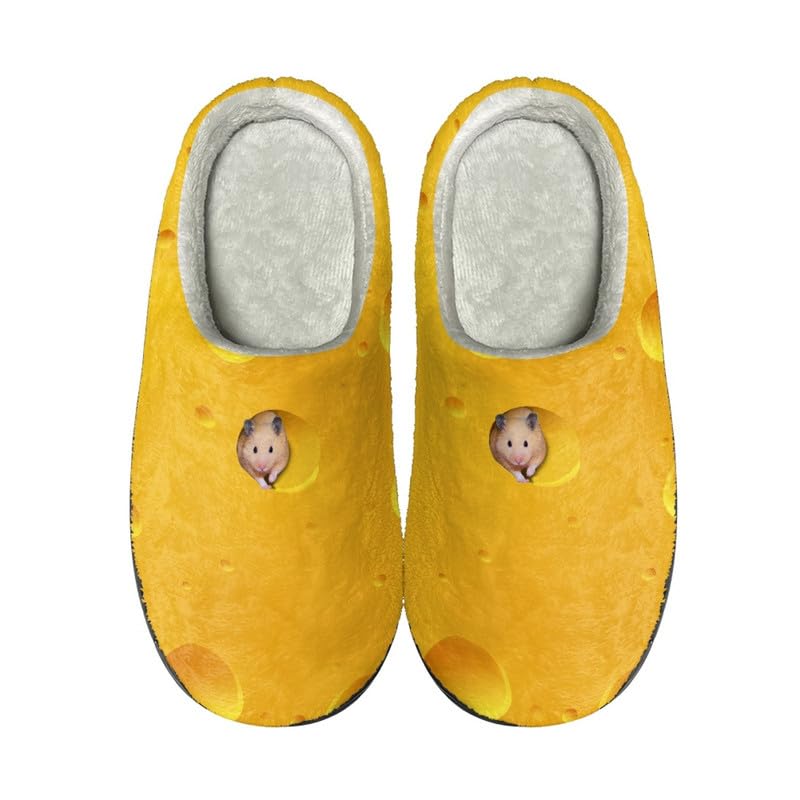 Women's Cozy Christmas Slippers - Anti-Slip Galaxy Print Plush House Shoes with Daisy Dog Design - Warm Winter Indoor Footwear for Bedroom, Lounge & Gift Giving