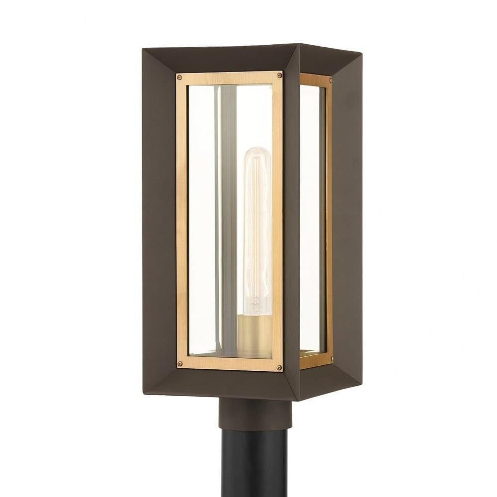 Modern Outdoor Post Mount Light - Troy Lighting Lowry 1-Light Fixture, 17
