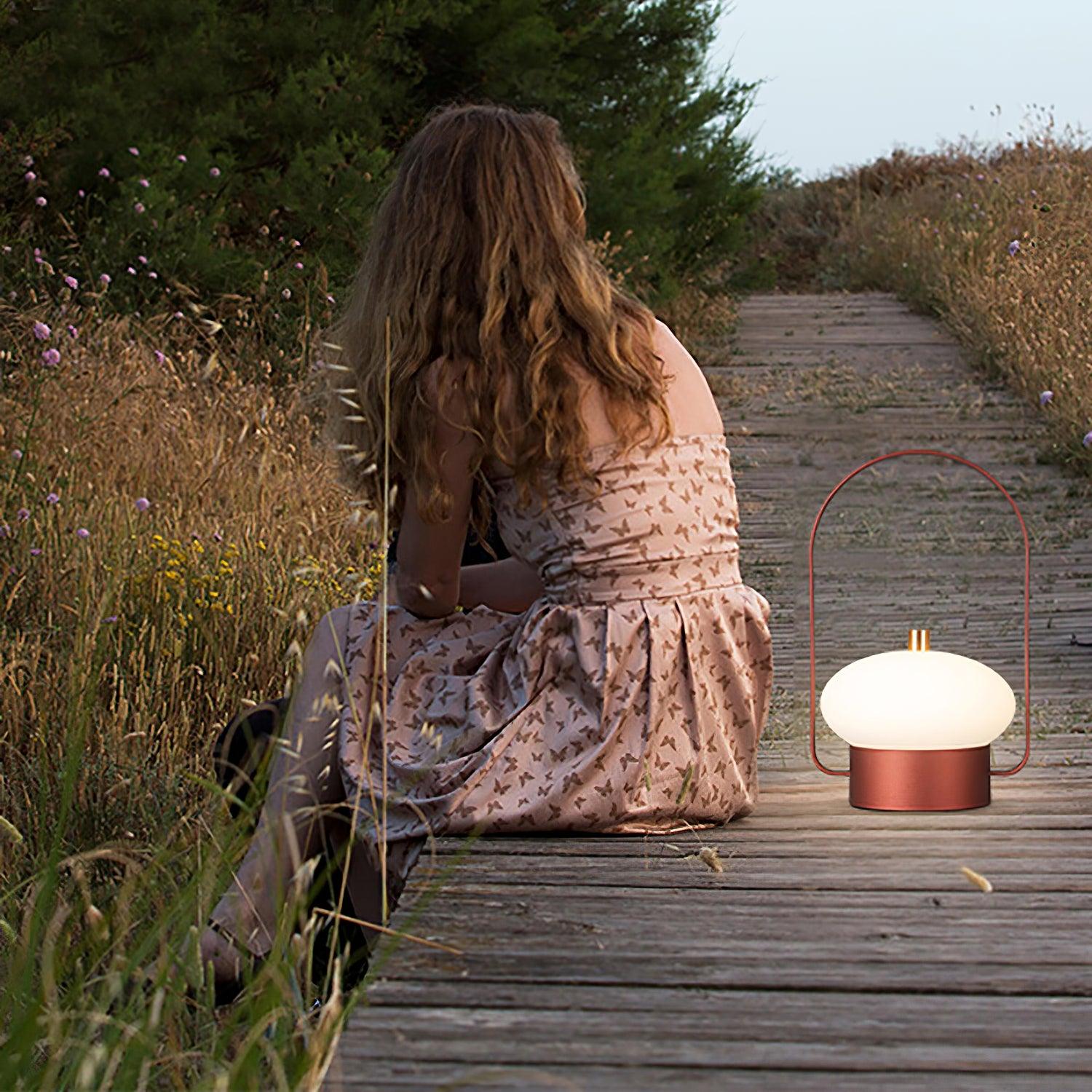 Soft Spot Portable Rechargeable LED Table Lamp with Built-in Battery - Perfect for Bedroom, Office, and Travel Night Light
