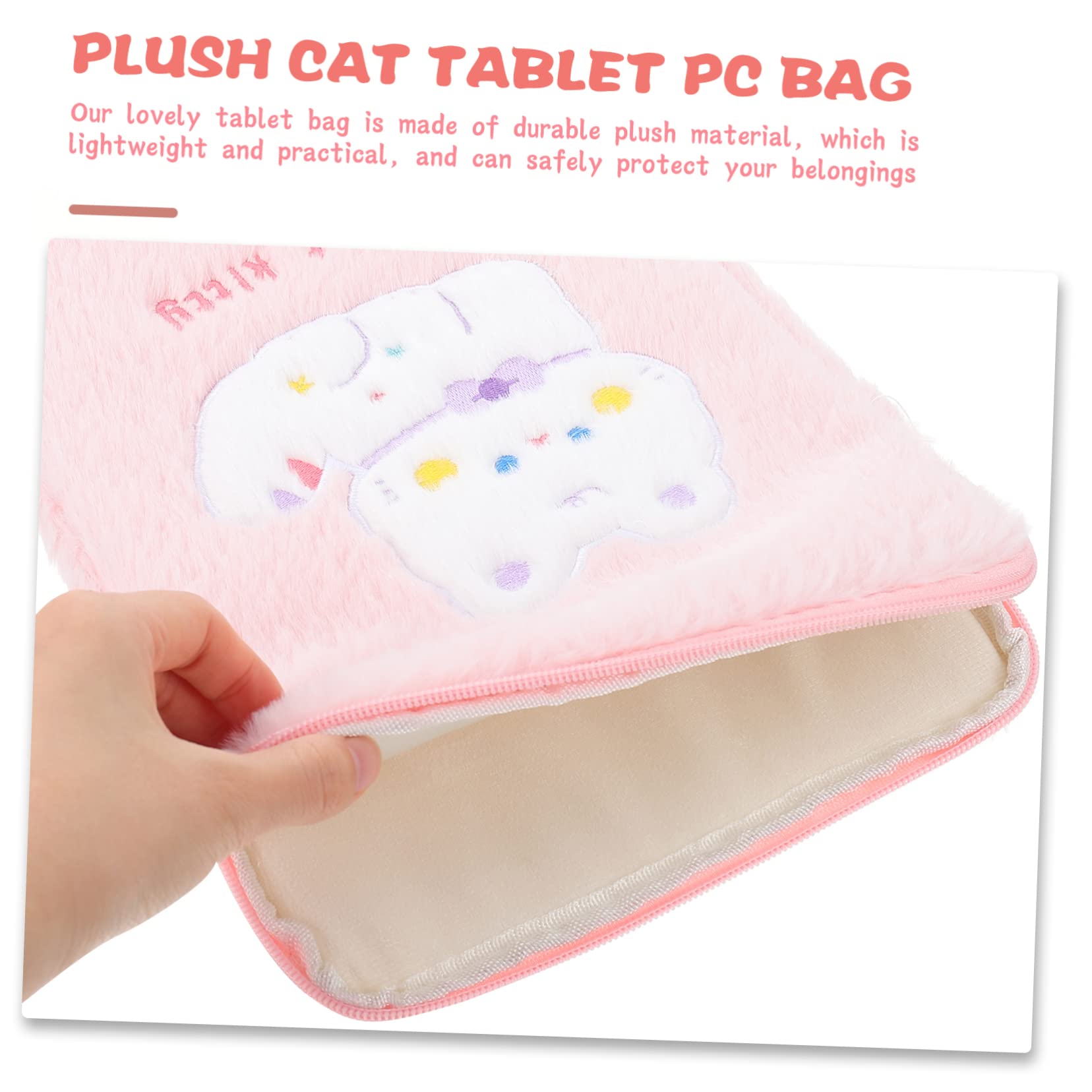 UKCOCO Plush Tablet & Laptop Storage Bag - Soft Computer Case for Home, Office & Travel - Cute Cartoon Holder for MacBook, iPad & Accessories - Perfect for Work, School & Daily Commute