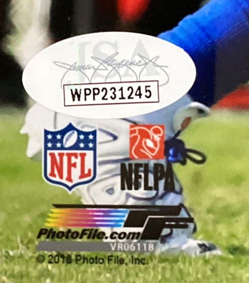 Odell Beckham Jr. Signed Framed 8x10 New York Giants Football Jersey Photo with JSA ITP COA - Perfect for Sports Memorabilia Collectors and Giants Fans Display
