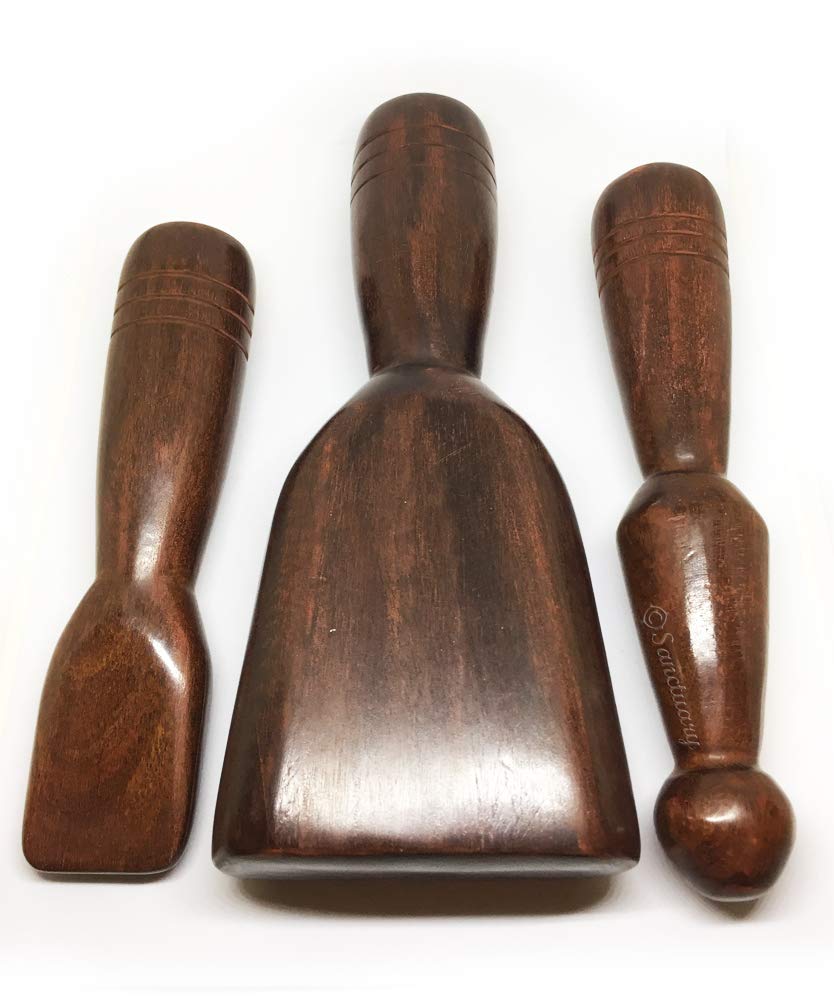 Tok Sen Massage Hammer Set - Wooden Therapy Tool for Muscle Relief & Relaxation | Traditional Thai Massage Stick & Percussion Stamps | Perfect for Deep Tissue Massage, Acupressure & Spa Treatments